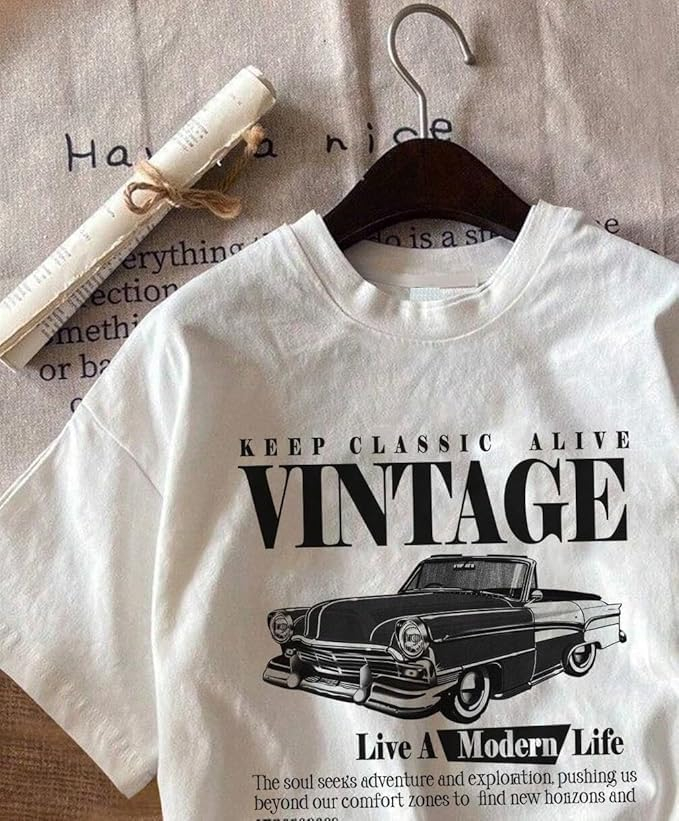 Women's Oversized Printed Cotton T-Shirt - Image 5