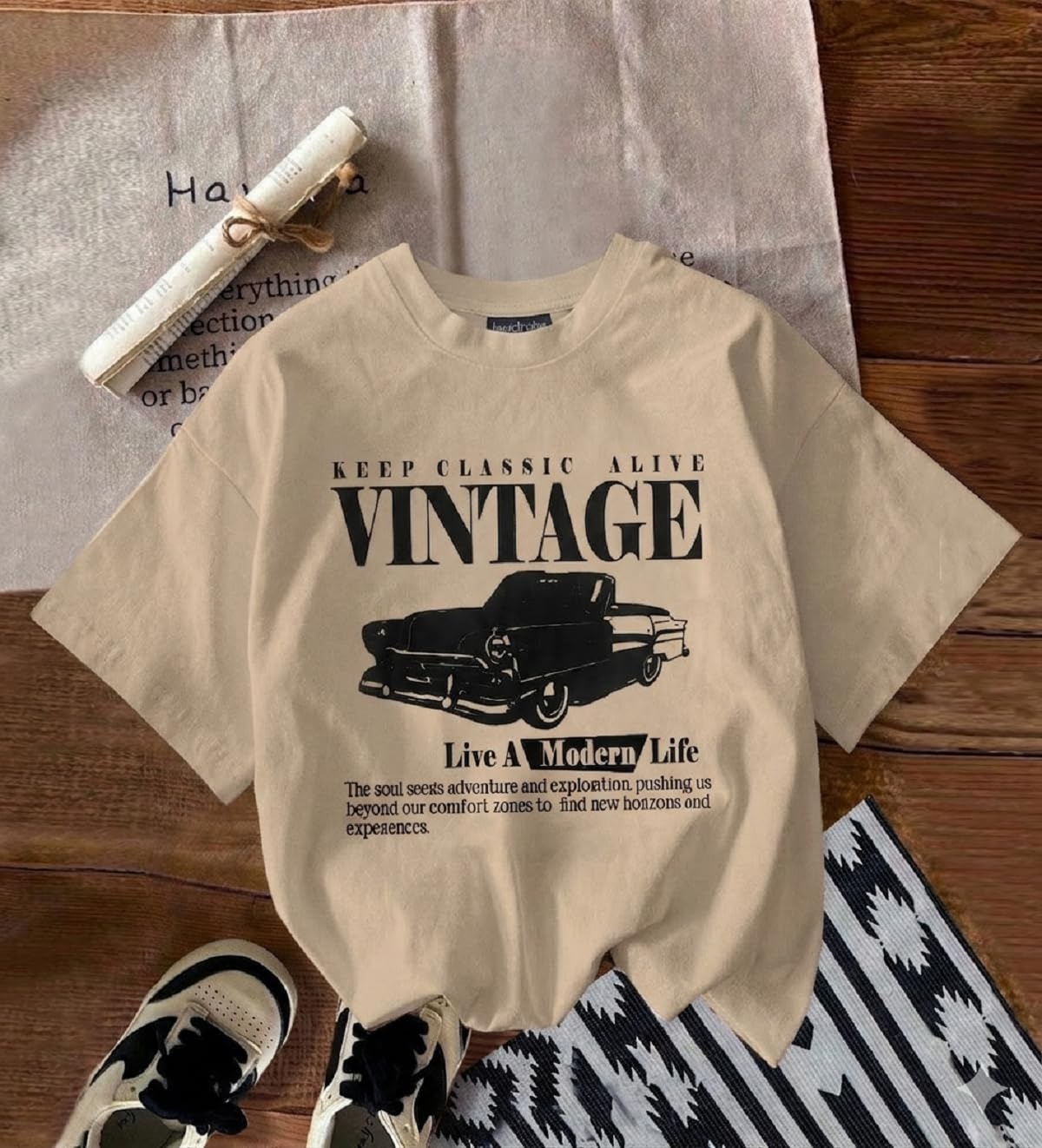 Women's Oversized Printed Cotton T-Shirt - Image 8