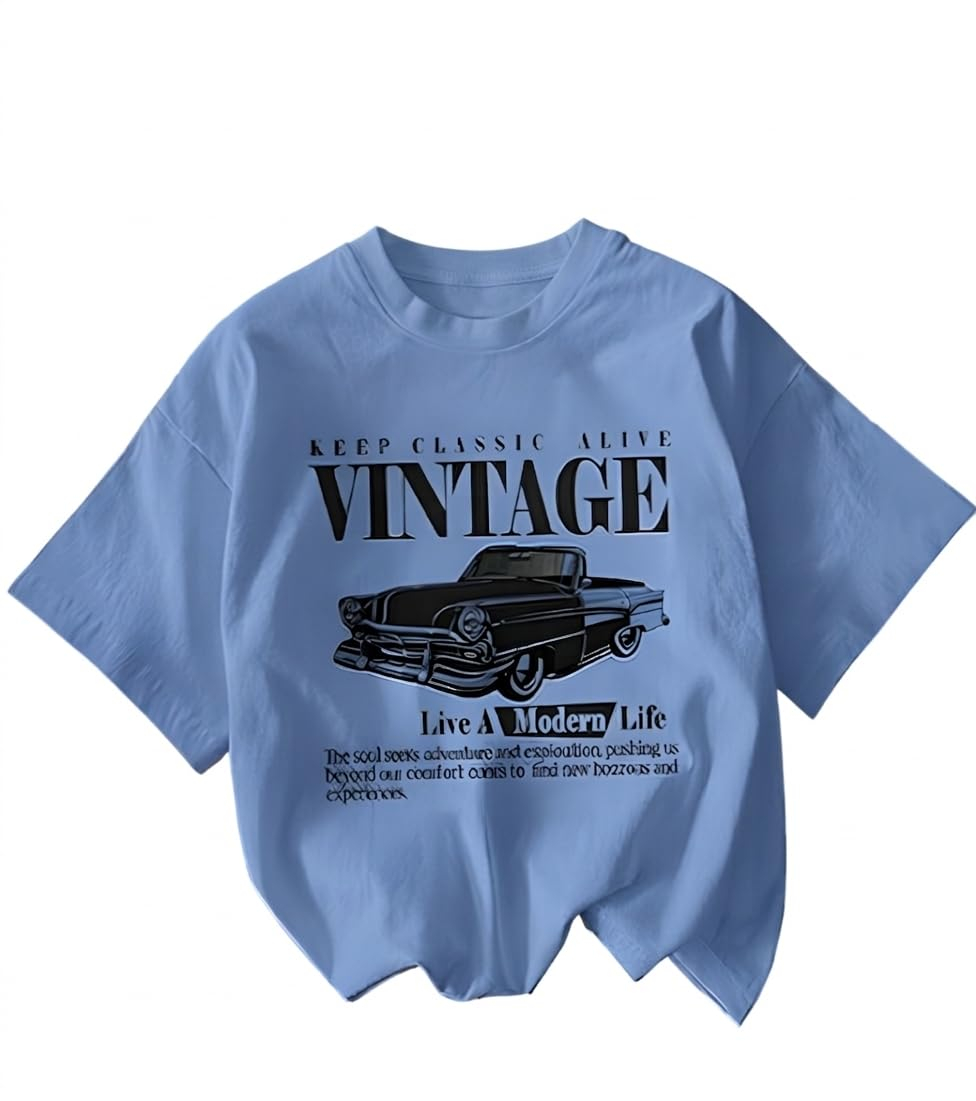 Women's Oversized Printed Cotton T-Shirt - Image 11