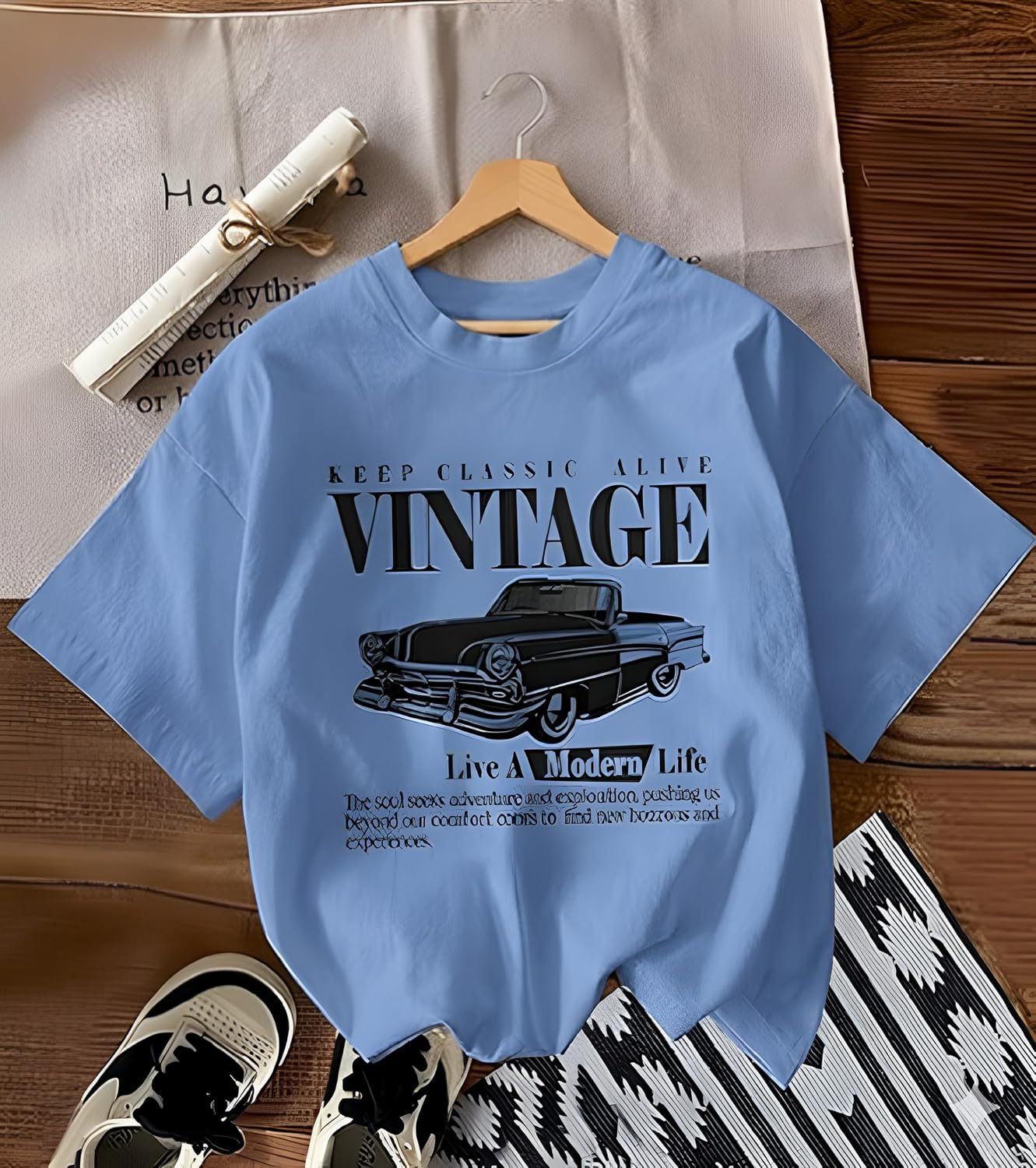 Women's Oversized Printed Cotton T-Shirt - Image 12