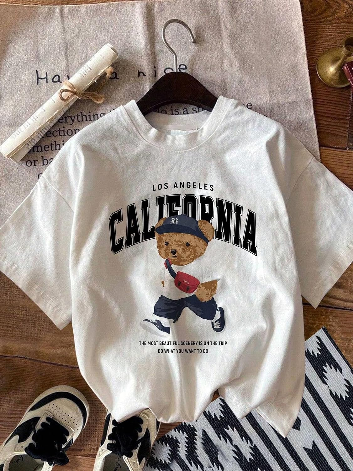 Women's Oversized Printed Cotton T-Shirt - Image 28