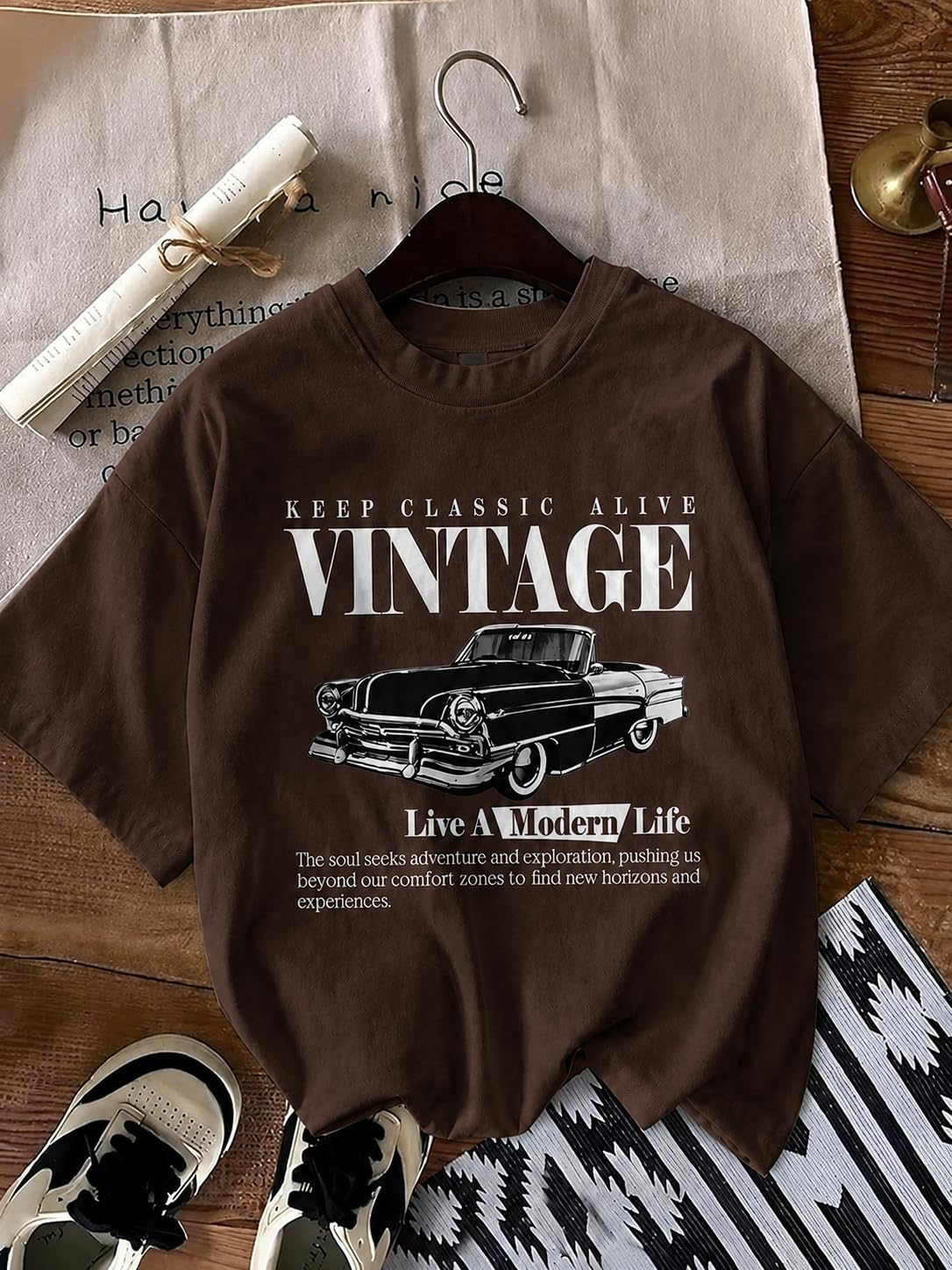 Women's Oversized Printed Cotton T-Shirt - Image 32