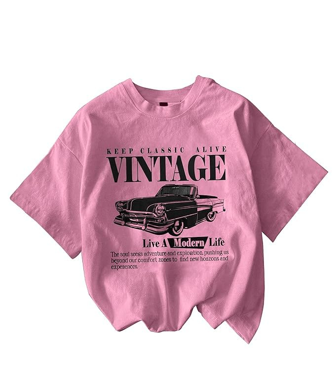 Women's Oversized Printed Cotton T-Shirt - Image 40