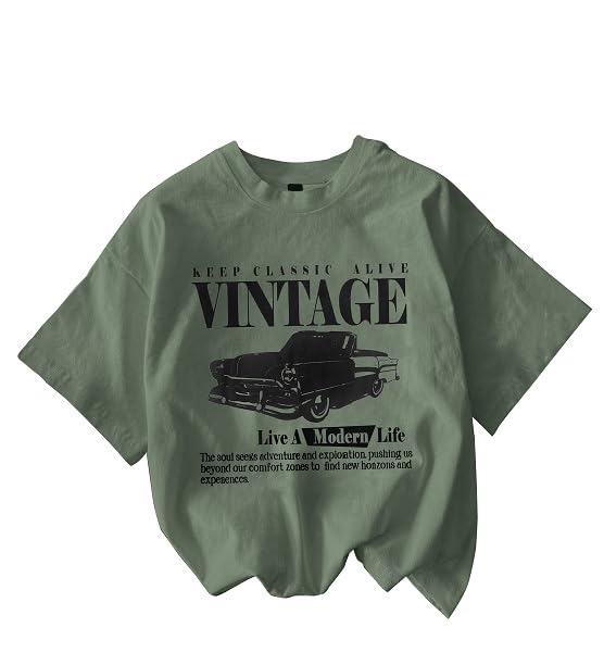 Women's Oversized Printed Cotton T-Shirt - Image 61