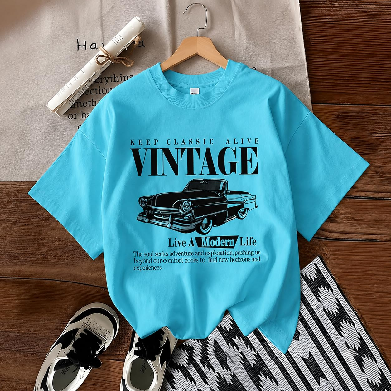 Women's Oversized Printed Cotton T-Shirt - Image 66