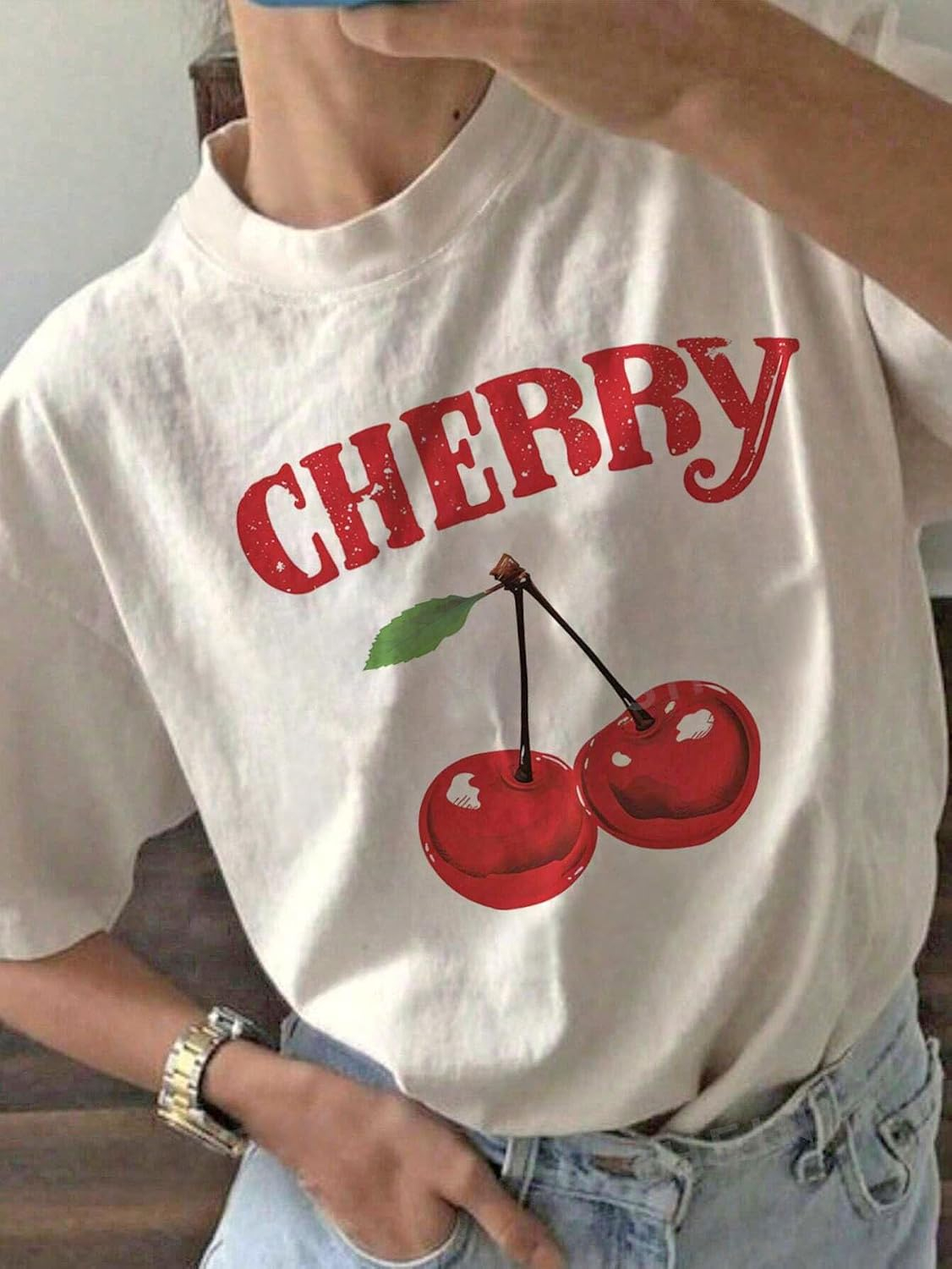 Women's Oversized Casual Print T-Shirt - Image 3