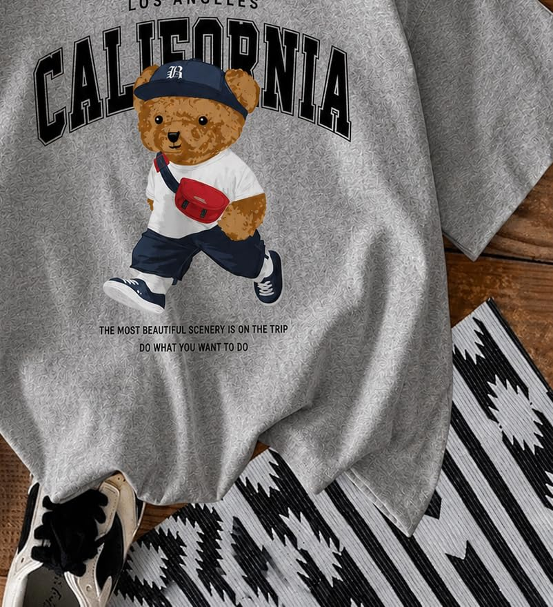 Women's Oversized Casual Print T-Shirt - Image 32