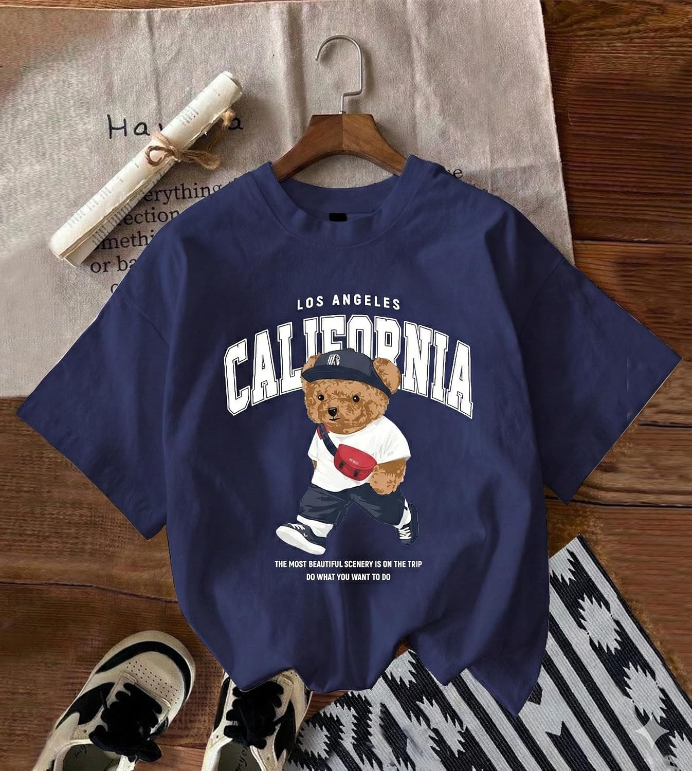 Women's Oversized Casual Print T-Shirt - Image 39