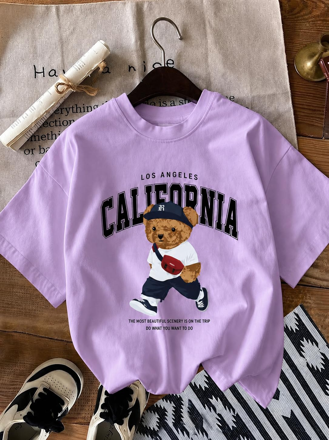 Women's Oversized Casual Print T-Shirt - Image 45