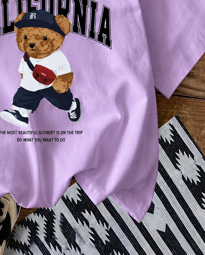 Women's Oversized Casual Print T-Shirt - Image 47