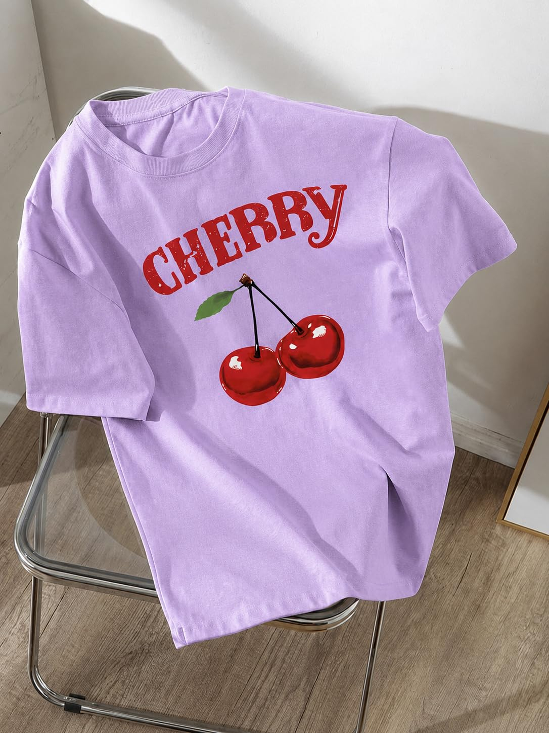 Women's Oversized Casual Print T-Shirt - Image 52