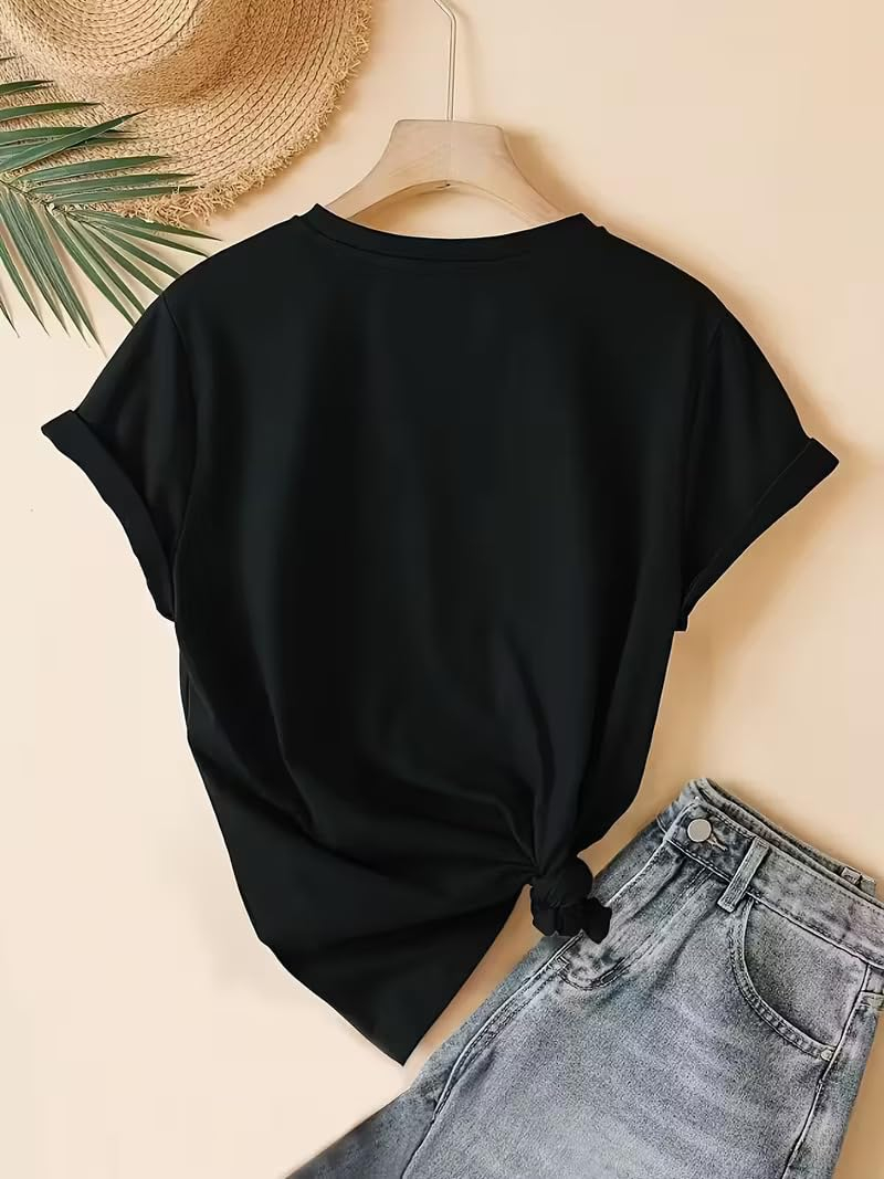 Women's Oversized Casual Print T-Shirt - Image 62