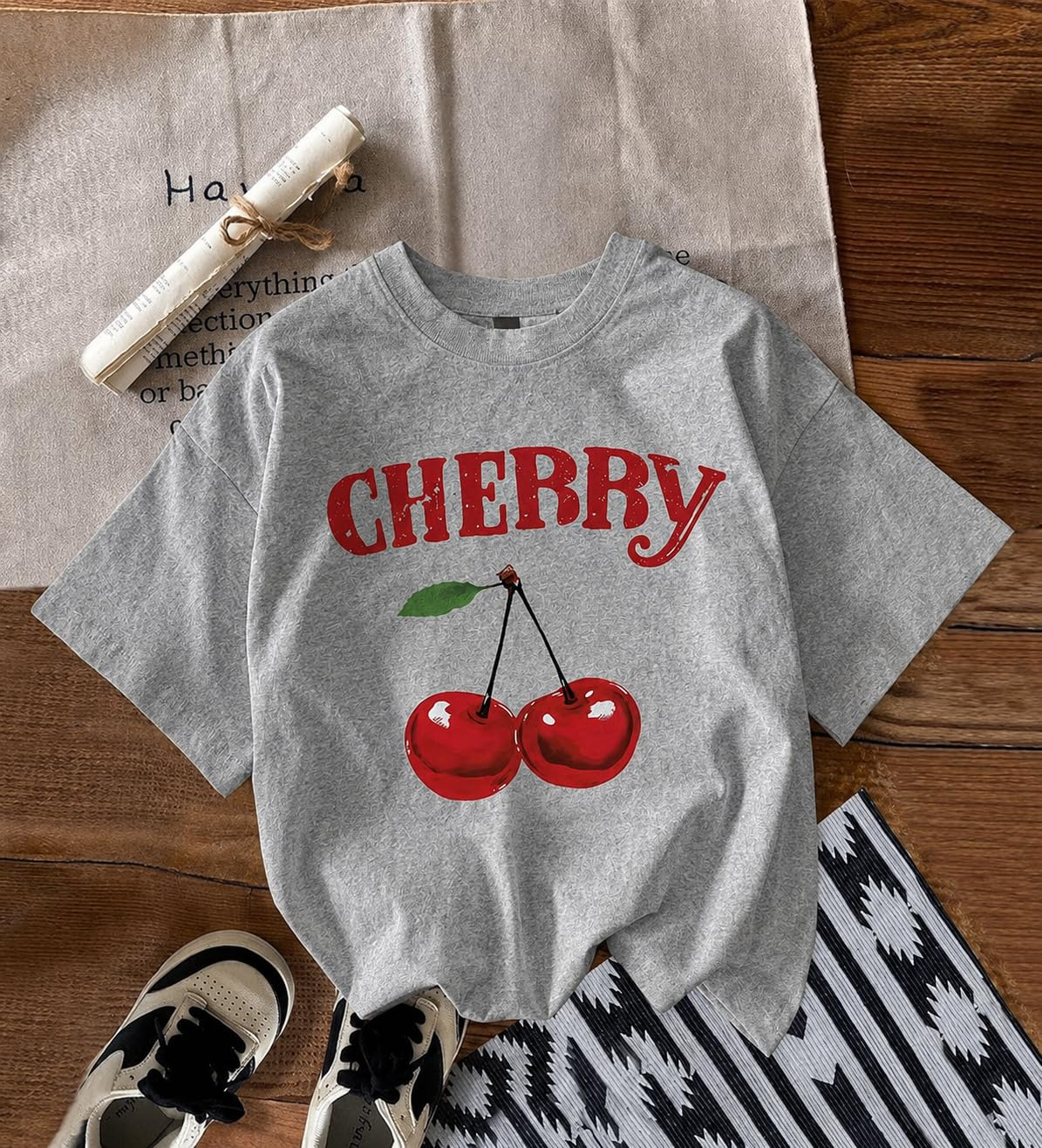 Women's Oversized Casual Print T-Shirt - Image 69