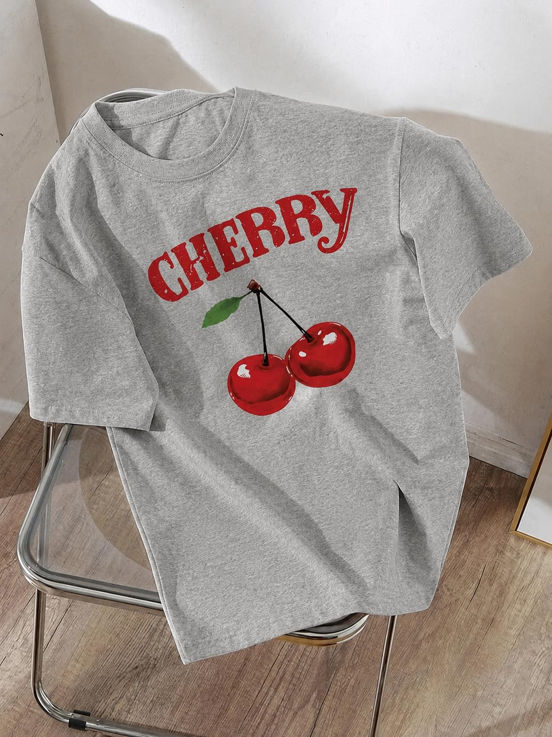 Women's Oversized Casual Print T-Shirt - Image 72