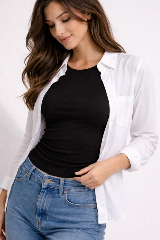 Women's Long-Sleeve Ribbed Knit Top - Image 7