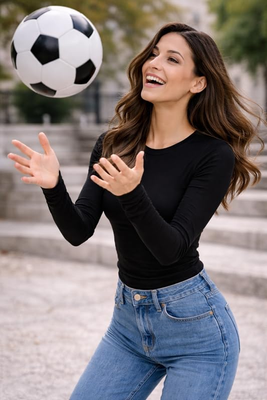 Women's Long-Sleeve Ribbed Knit Top - Image 8