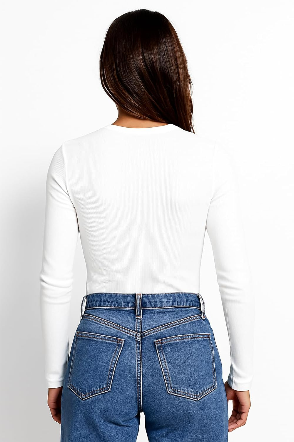Women's Long-Sleeve Ribbed Knit Top - Image 11