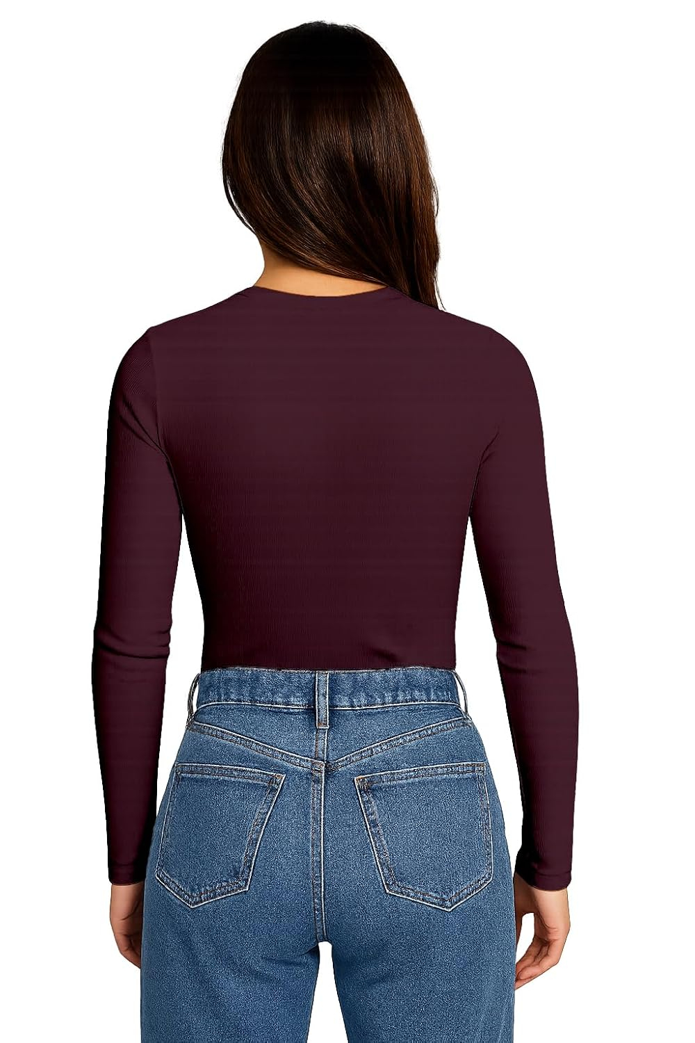 Women's Long-Sleeve Ribbed Knit Top - Image 14