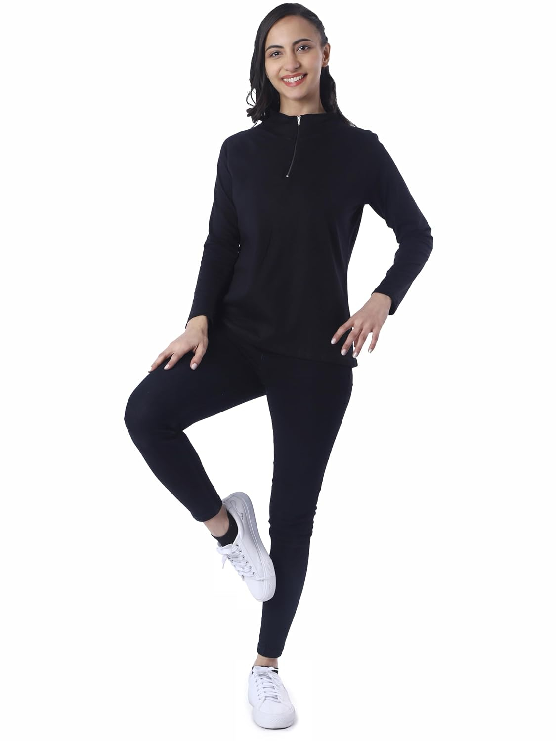 Women's Full-Sleeve Zip-Front T-Shirt - Image 5