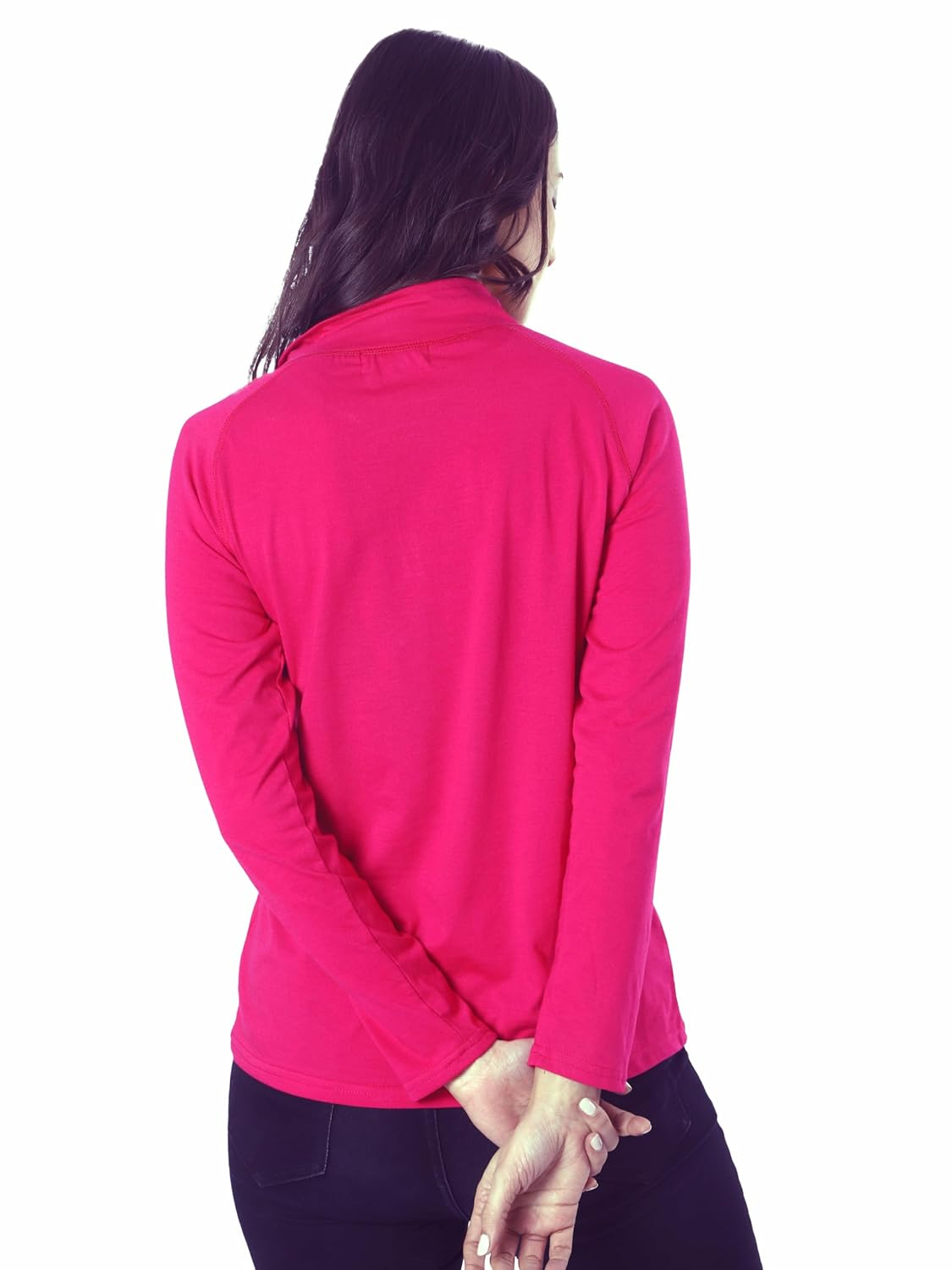 Women's Full-Sleeve Zip-Front T-Shirt - Image 30