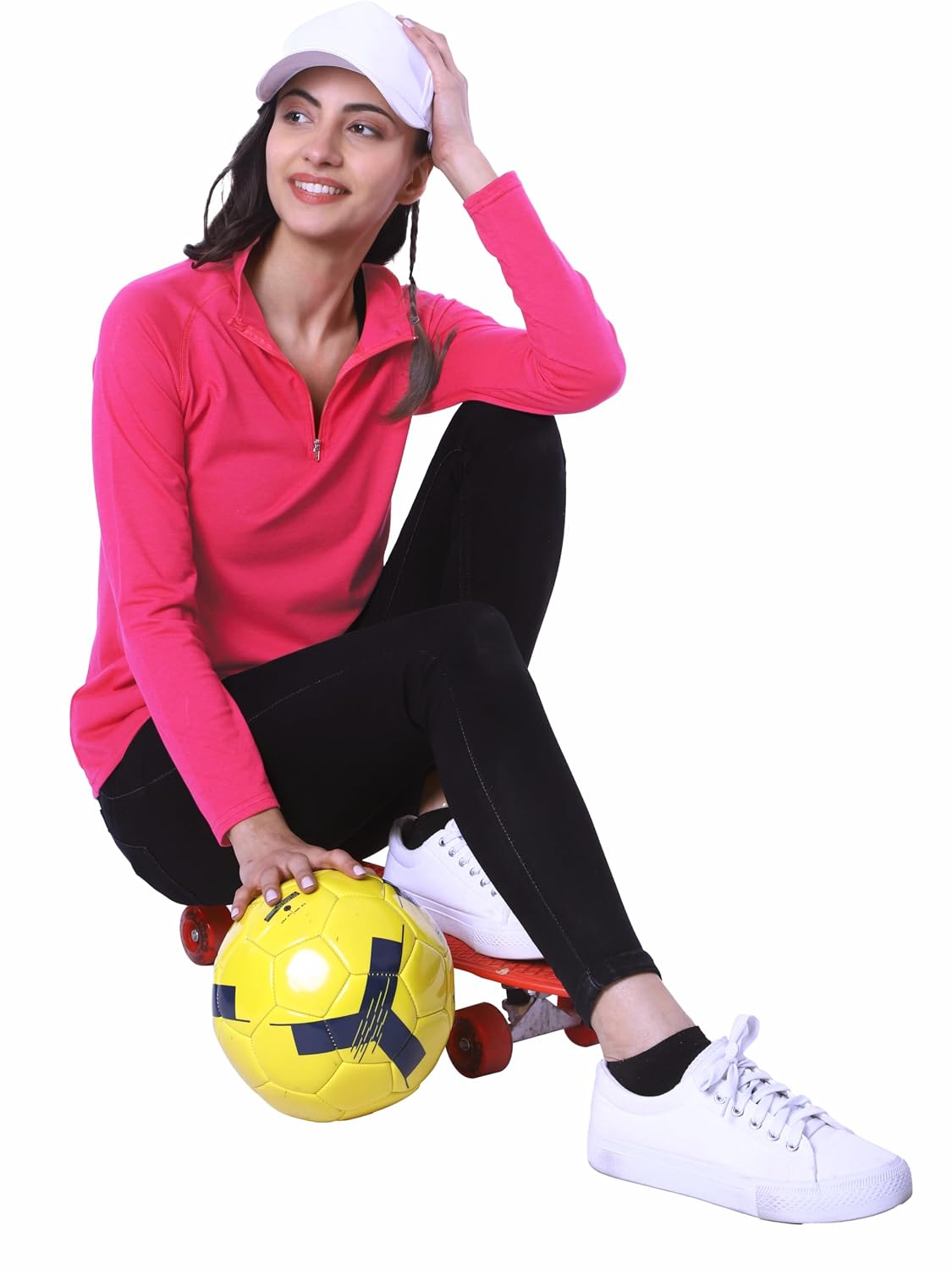 Women's Full-Sleeve Zip-Front T-Shirt - Image 33