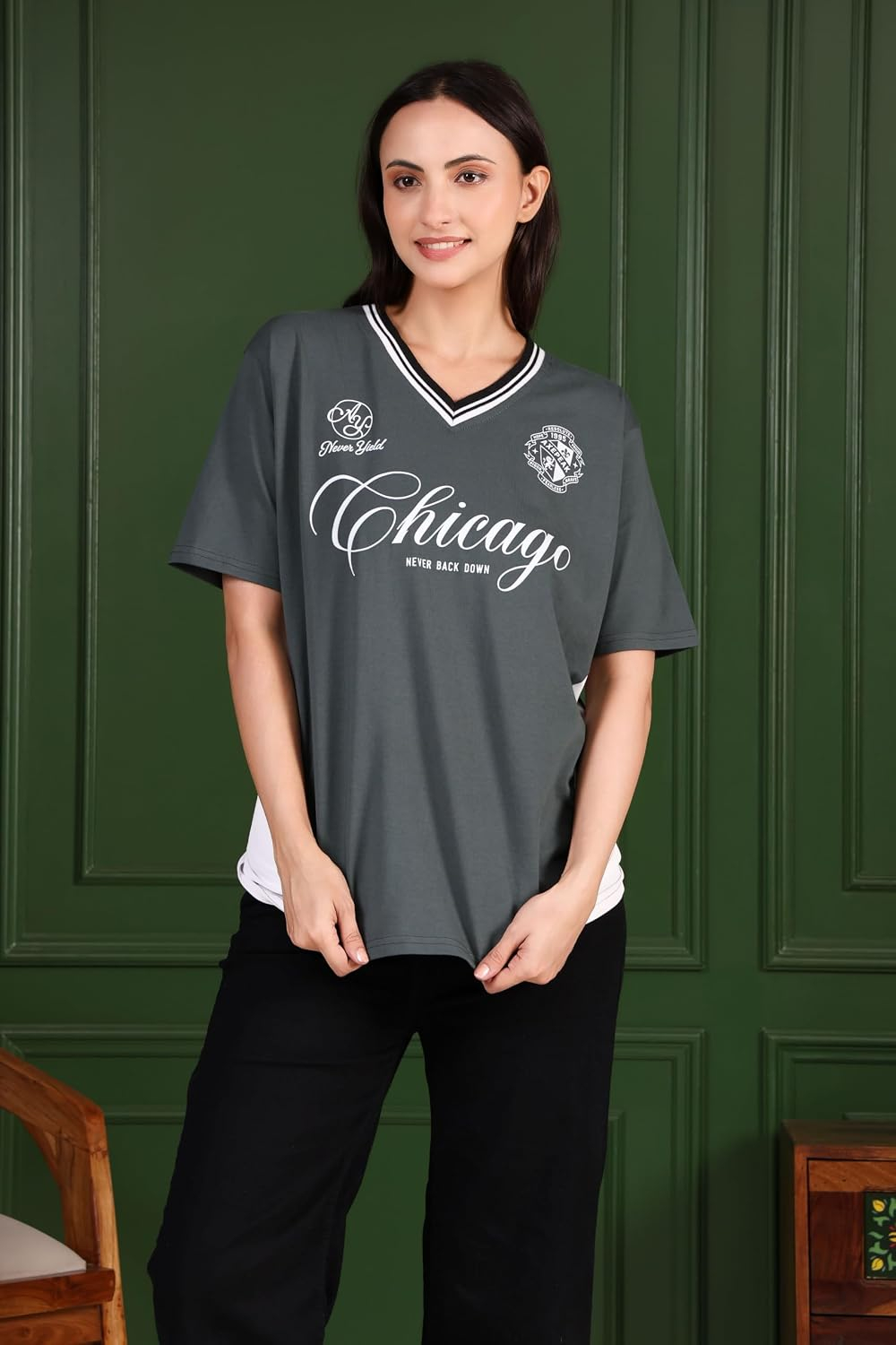 Women's Oversized Cotton Jersey T-Shirt - Image 39