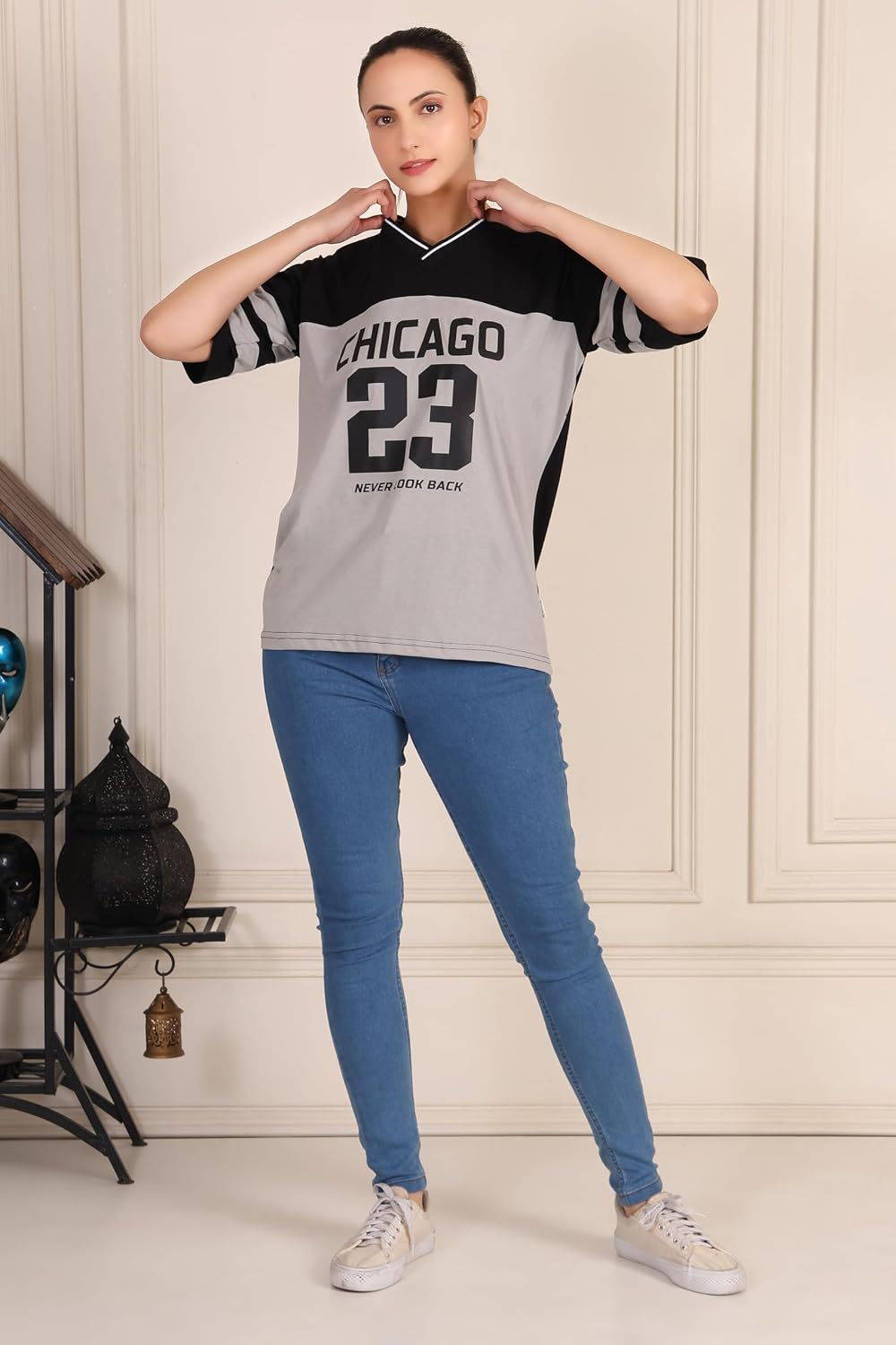 Women's Oversized Cotton Jersey T-Shirt - Image 64