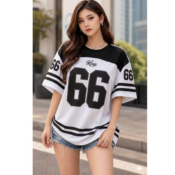 Women's Oversized Cotton Jersey T-Shirt - Image 75