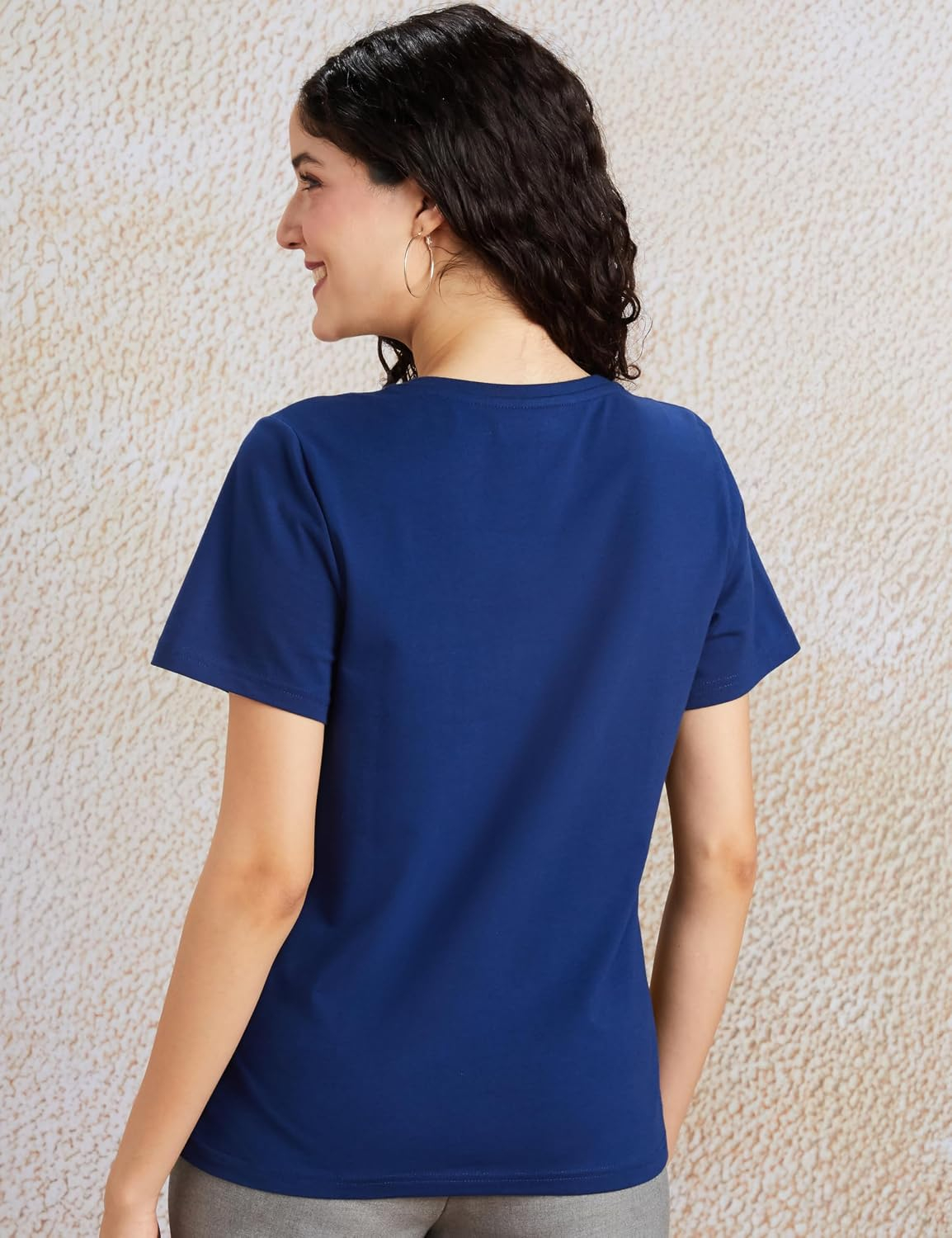 Women's Stretch Cotton V-Neck T-Shirt - Image 11