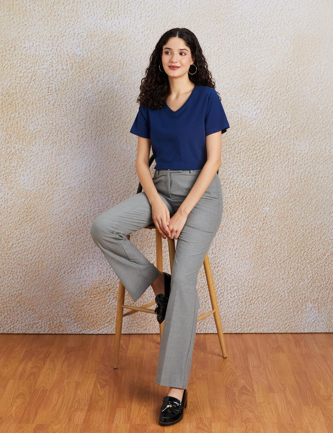Women's Stretch Cotton V-Neck T-Shirt - Image 12
