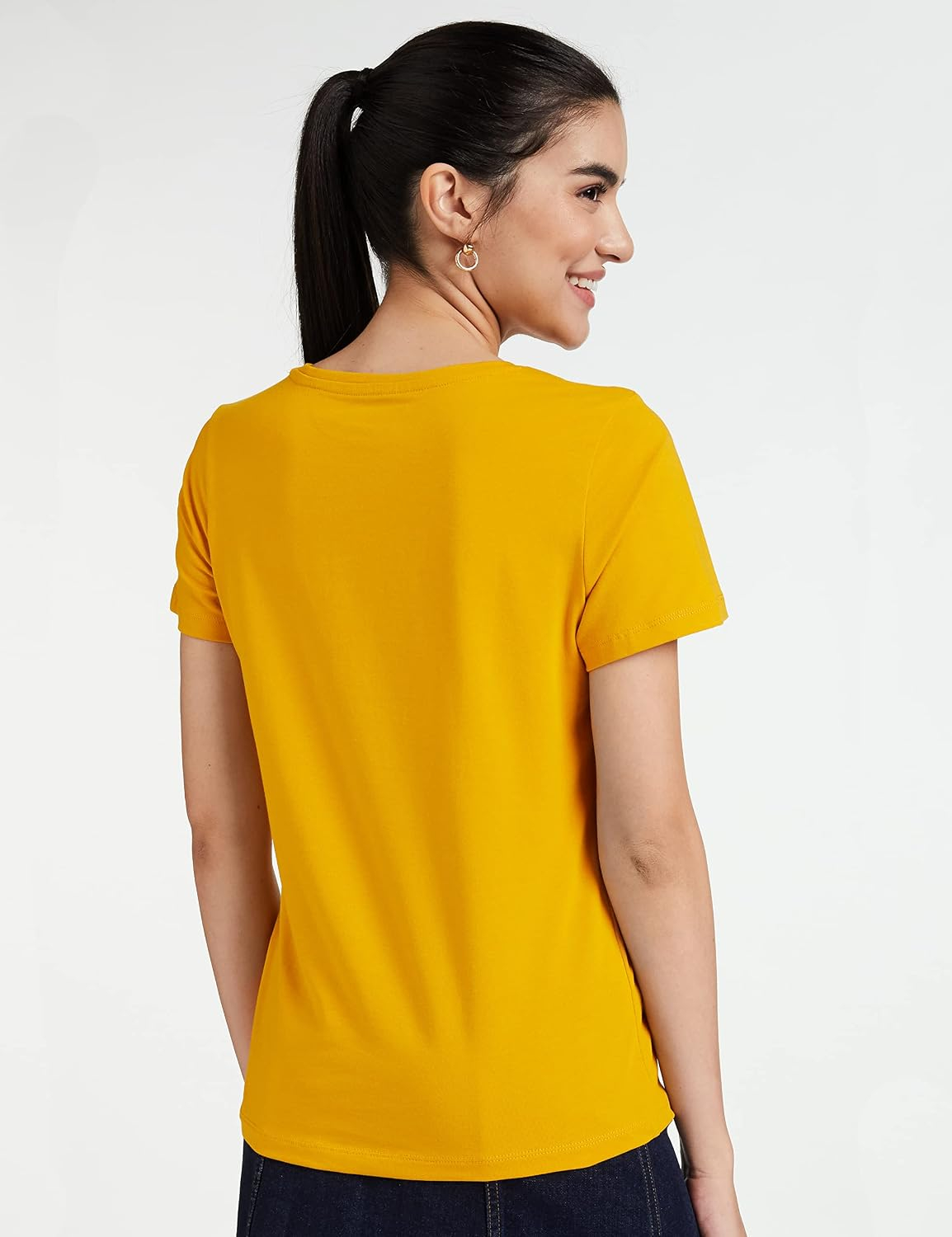 Women's Stretch Cotton V-Neck T-Shirt - Image 17