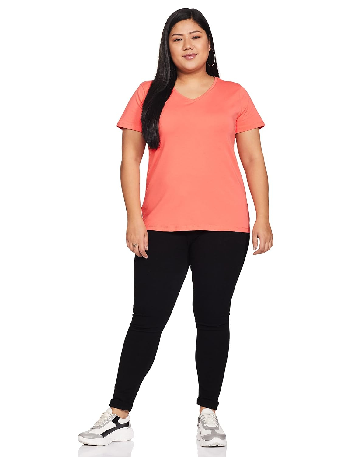 Women's Stretch Cotton V-Neck T-Shirt - Image 20