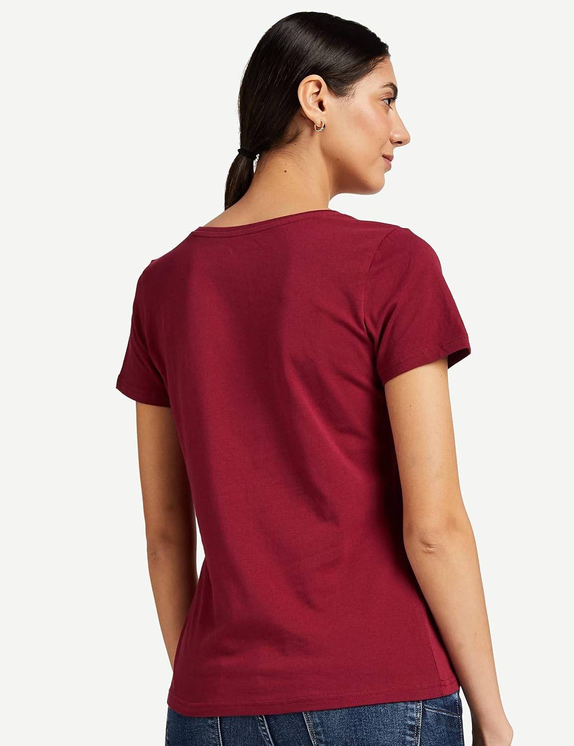 Women's Stretch Cotton V-Neck T-Shirt - Image 25