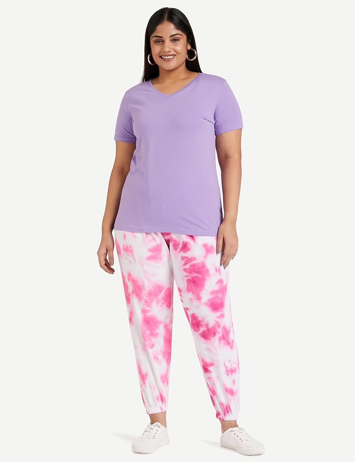 Women's Stretch Cotton V-Neck T-Shirt - Image 48