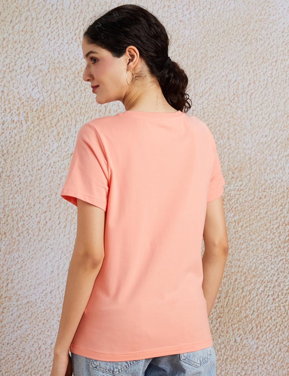 Women's Stretch Cotton V-Neck T-Shirt - Image 65