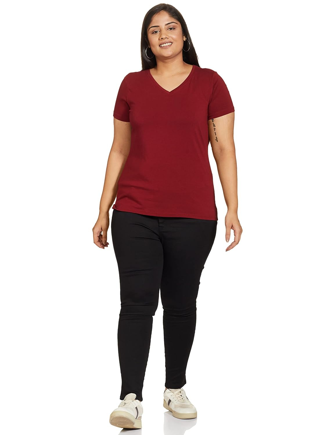 Women's Stretch Cotton V-Neck T-Shirt - Image 84