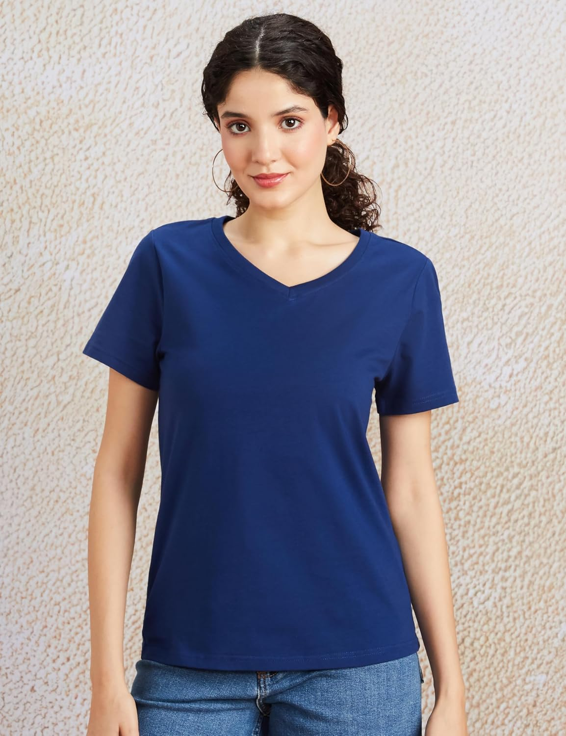 Women's Stretch Cotton V-Neck T-Shirt - Image 95