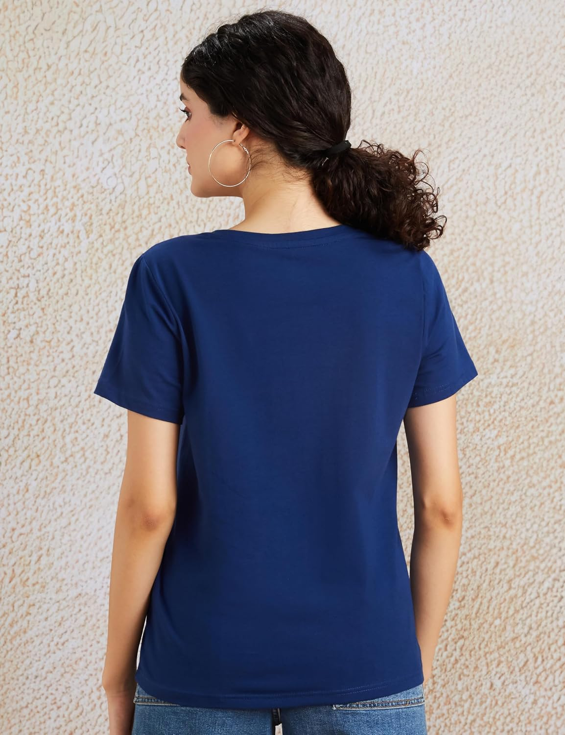 Women's Stretch Cotton V-Neck T-Shirt - Image 96