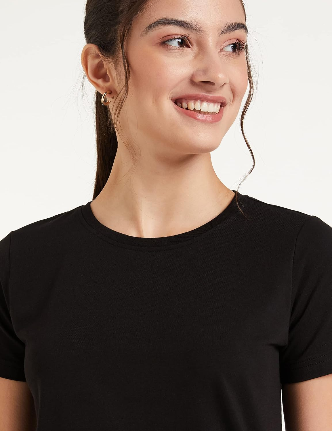 Women's Stretch Cotton Crew-Neck T-Shirt - Image 36