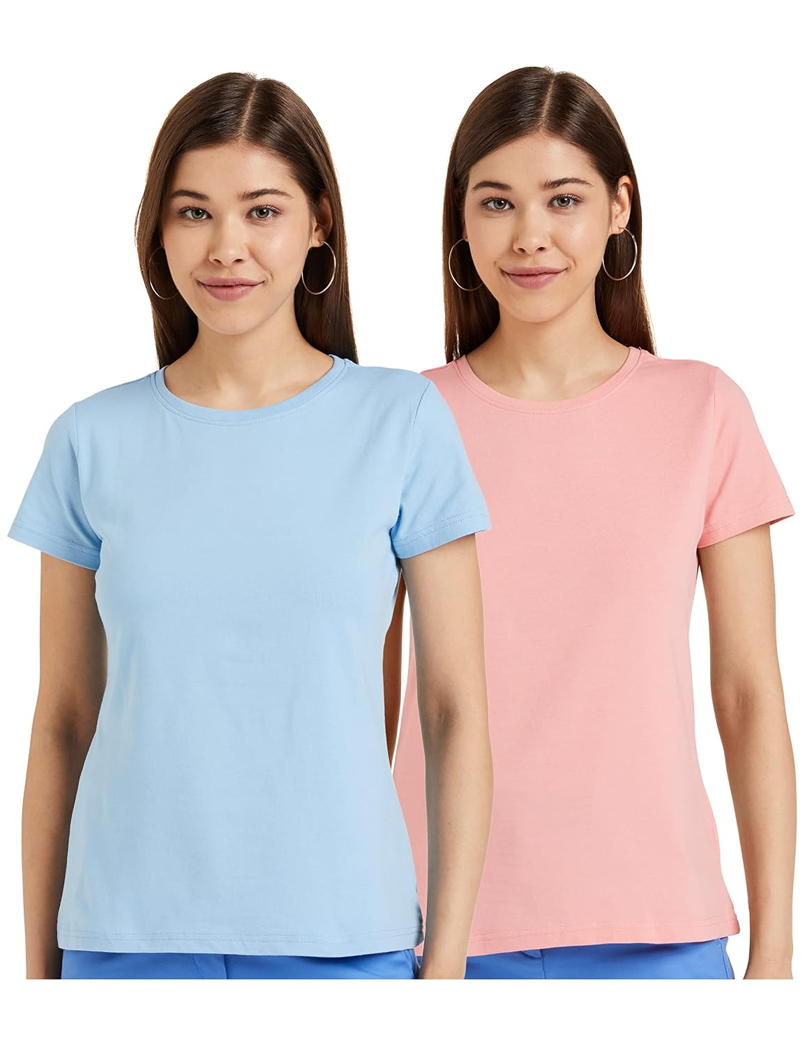 Women's Stretch Cotton Crew-Neck T-Shirt - Image 43