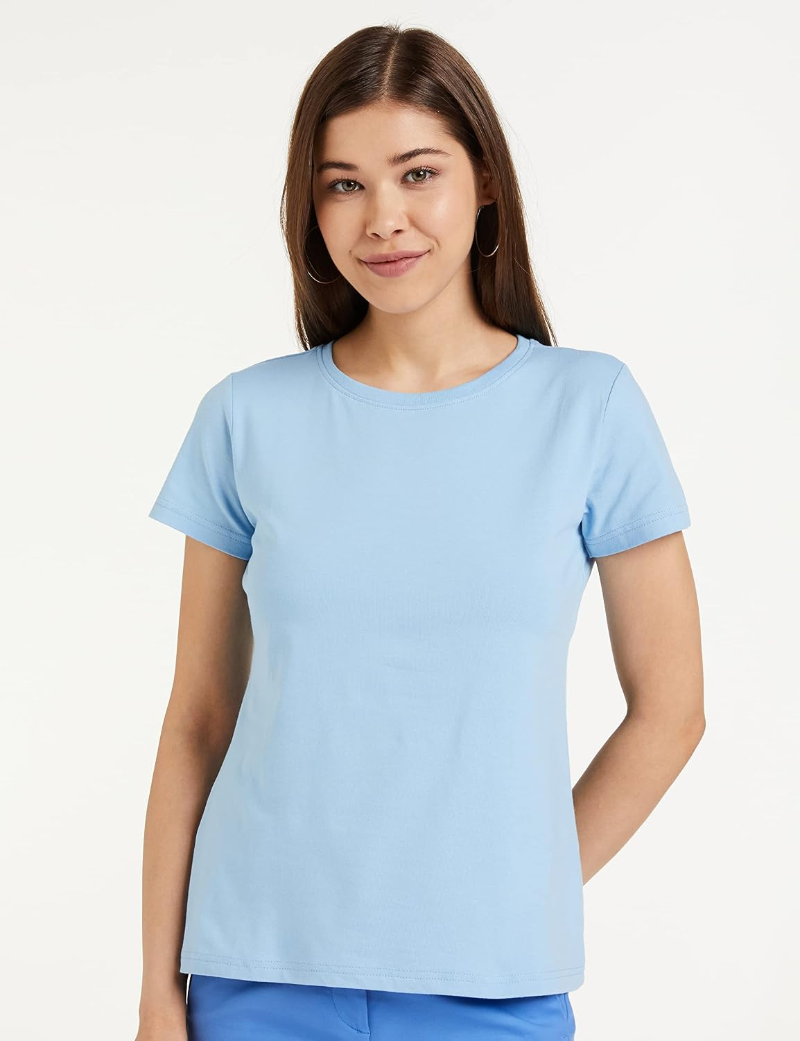 Women's Stretch Cotton Crew-Neck T-Shirt - Image 44