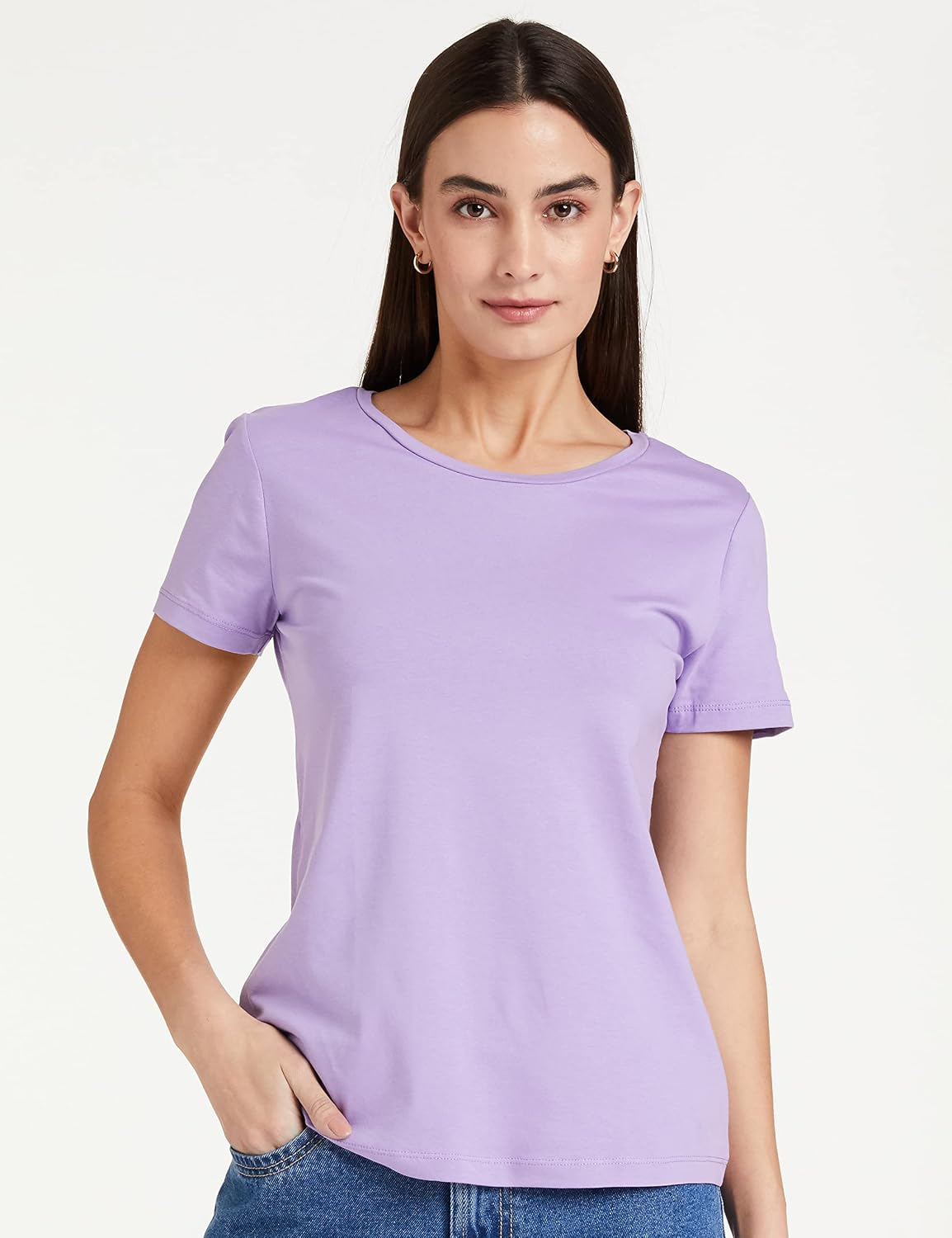 Women's Stretch Cotton Crew-Neck T-Shirt - Image 60