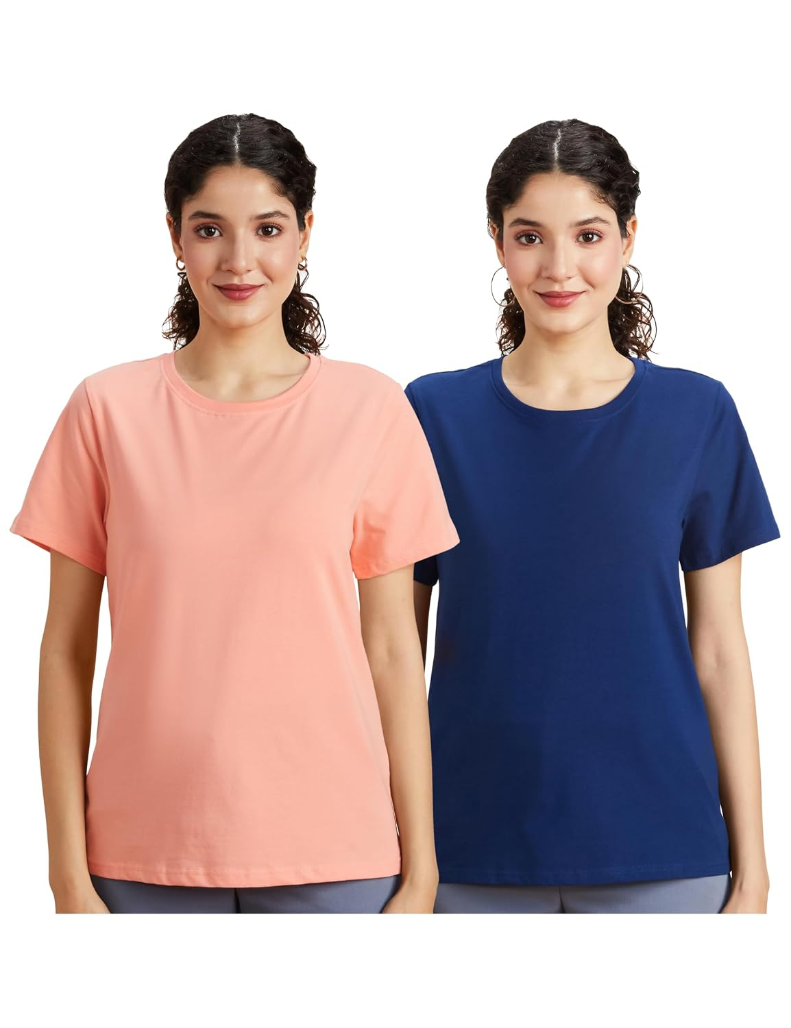 Women's Stretch Cotton Crew-Neck T-Shirt - Image 73