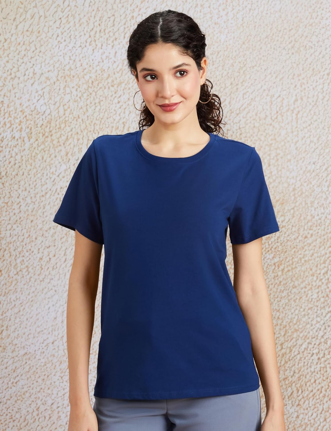 Women's Stretch Cotton Crew-Neck T-Shirt - Image 74