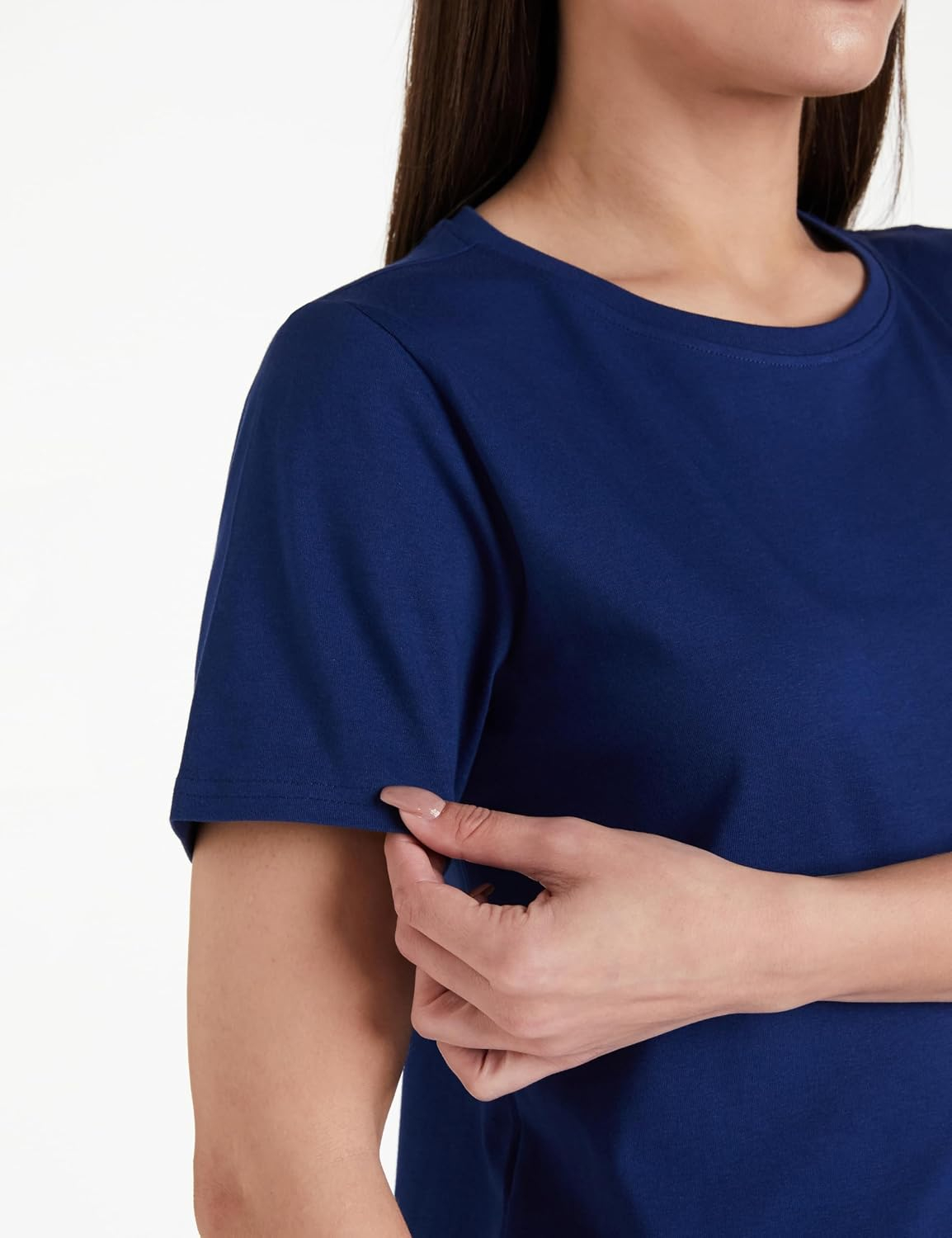 Women's Stretch Cotton Crew-Neck T-Shirt - Image 79
