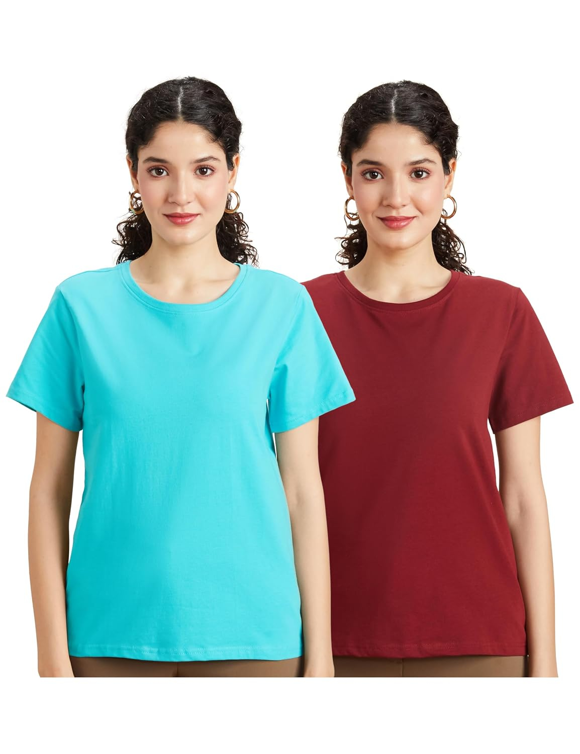Women's Stretch Cotton Crew-Neck T-Shirt - Image 93