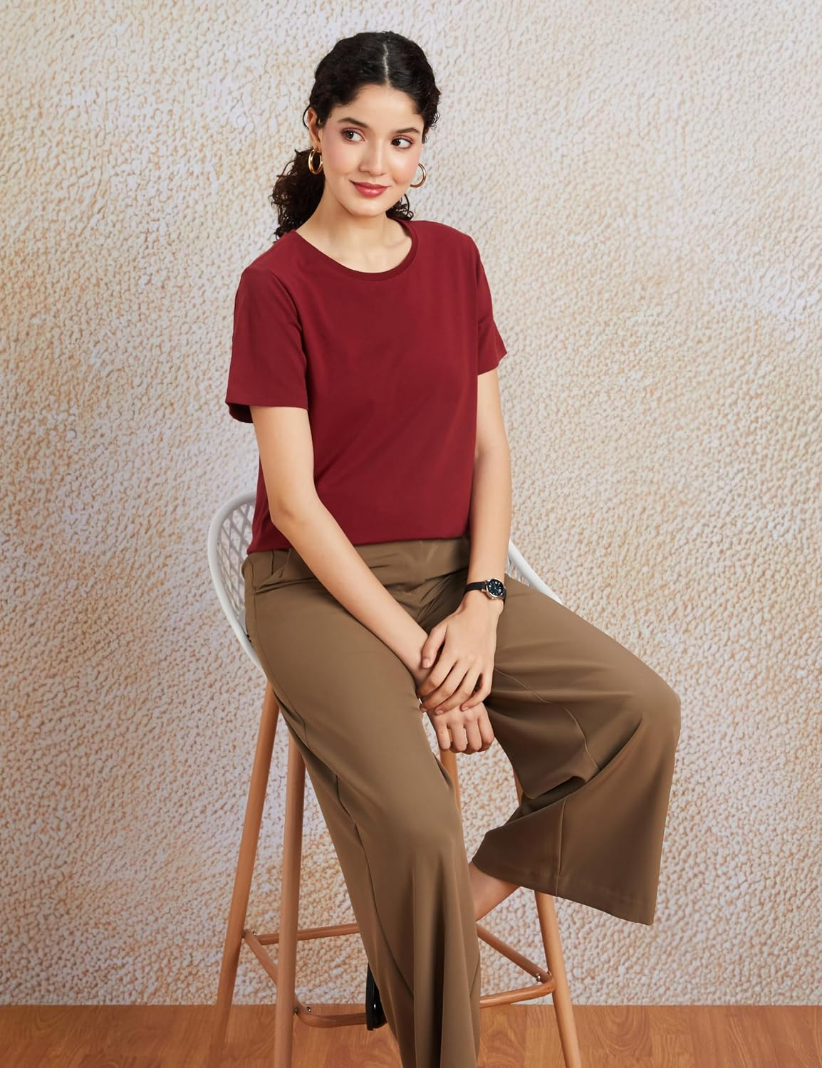 Women's Stretch Cotton Crew-Neck T-Shirt - Image 96