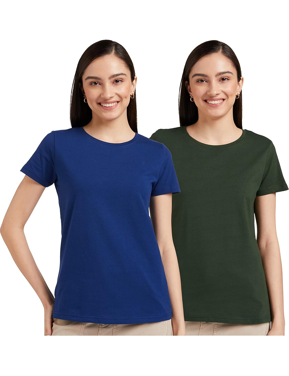 Women's Stretch Cotton Crew-Neck T-Shirt - Image 99