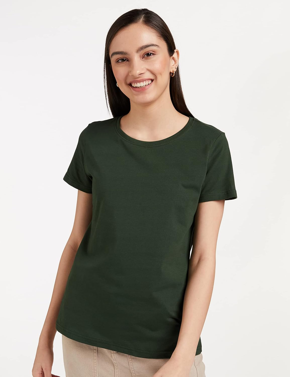 Women's Stretch Cotton Crew-Neck T-Shirt - Image 100