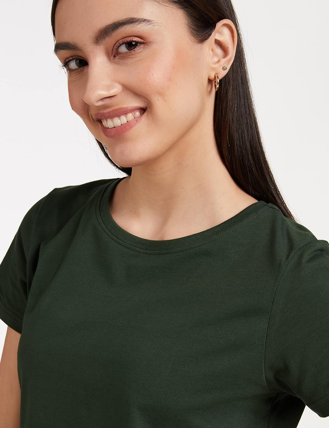 Women's Stretch Cotton Crew-Neck T-Shirt - Image 103
